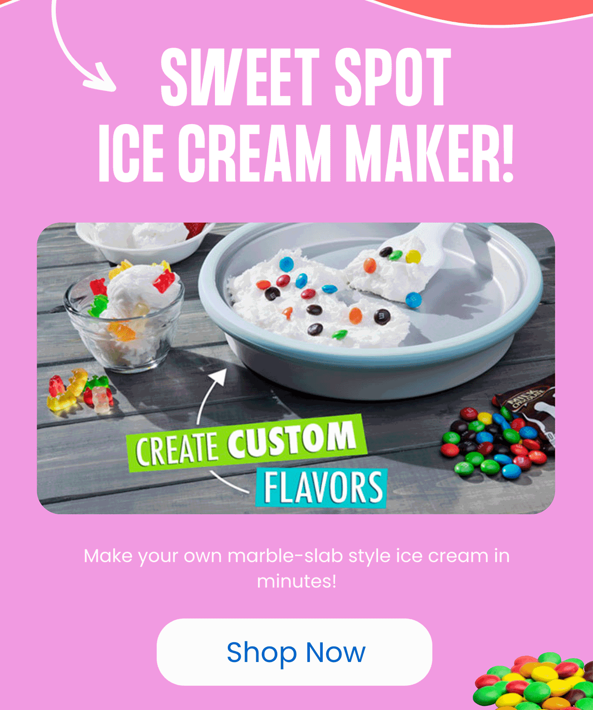Sweet Spot Ice Cream Maker! Make your own marble-slab style ice cream in minutes!