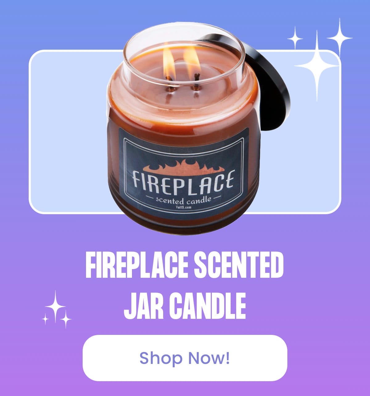 Fireplace Scented Jar Candle