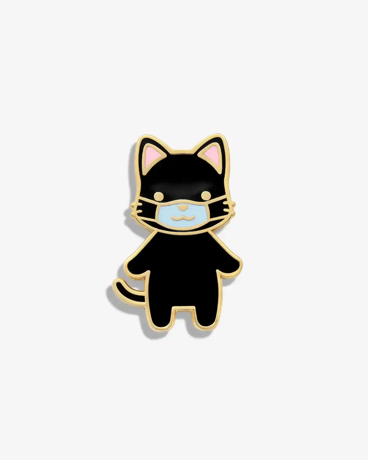 Image of Cat w/ Mask Lapel Pin