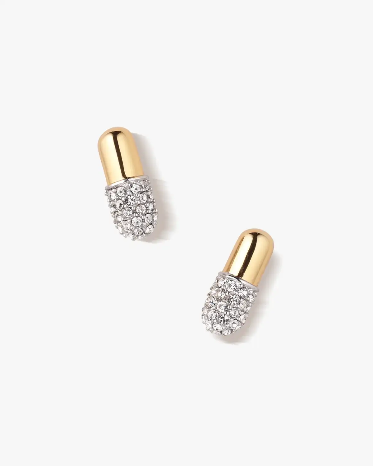 Image of Pill Pavé Stud Earrings