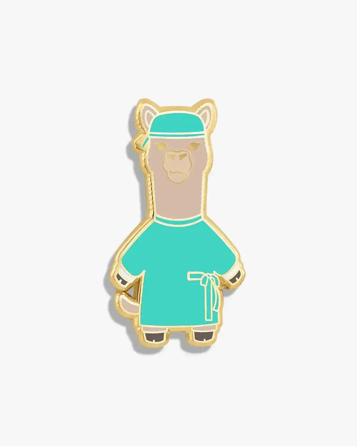 Image of Trauma Llama in Surgical Scrubs Lapel Pin