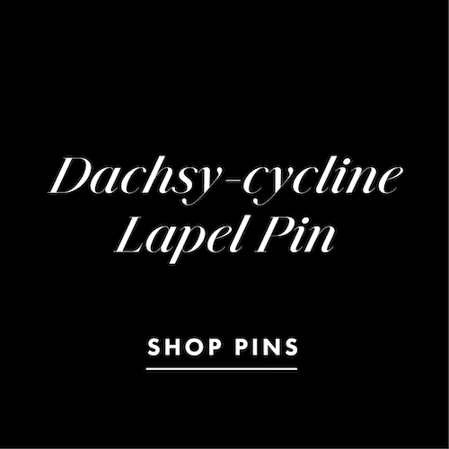 Dachsy-cycline Lapen Pin by V Coterie