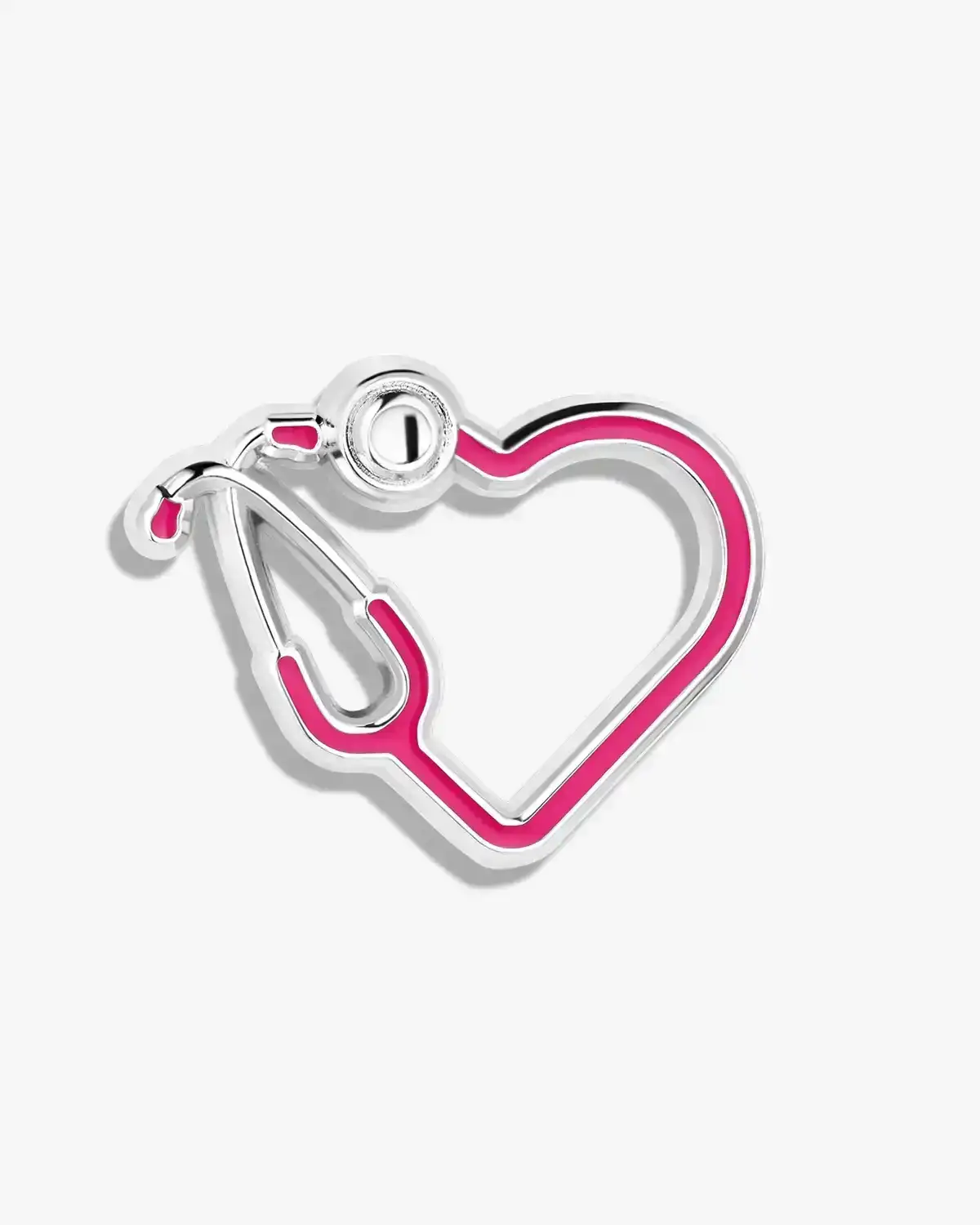 Image of Heart-Shaped Stethoscope Lapel Pin