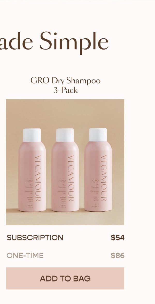 GRO Dry Shampoo 3 Pack