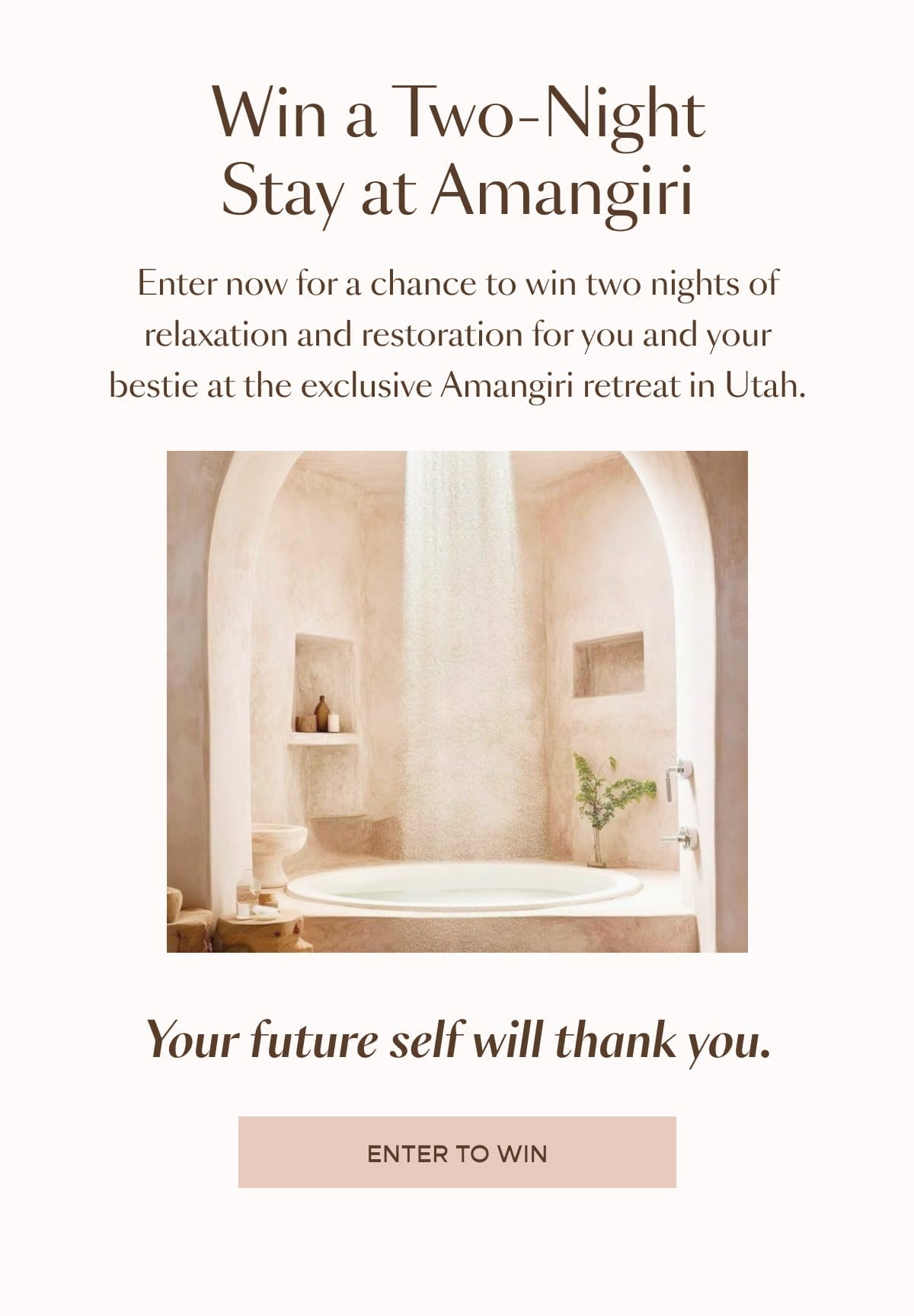 Win a two-night stay at Amangiri