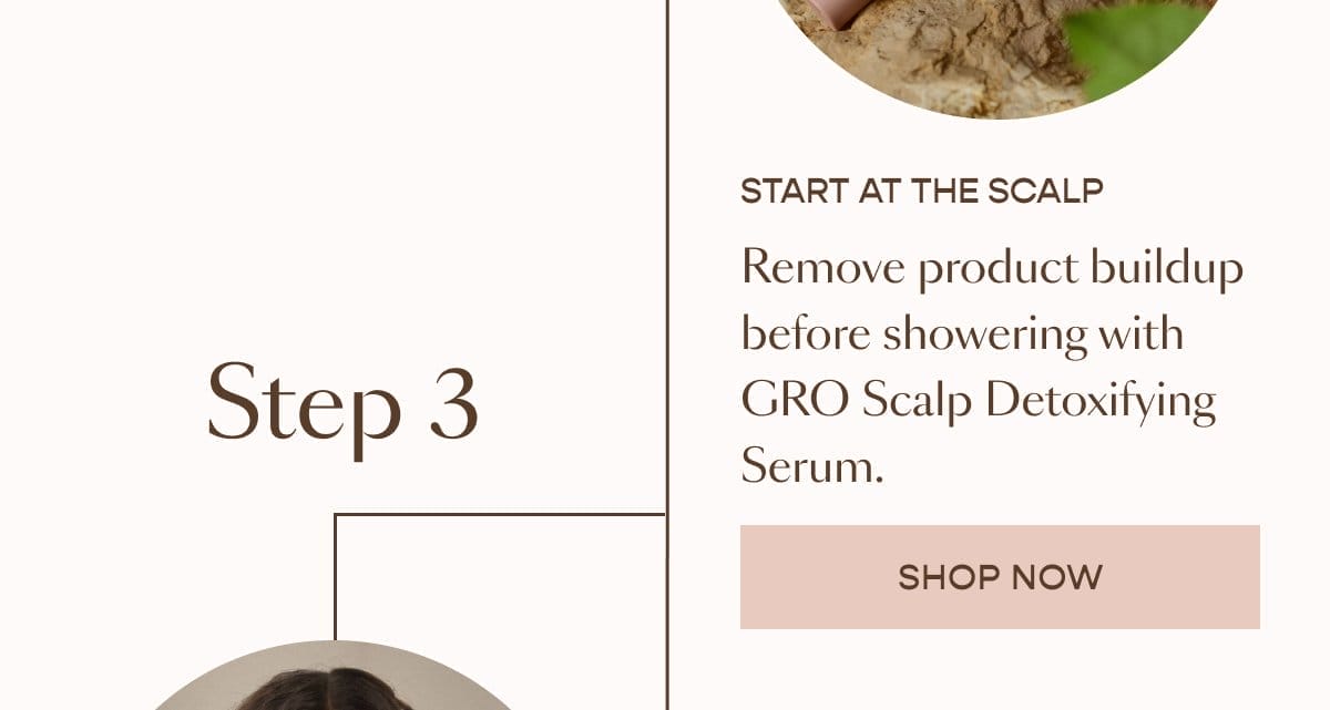 Start at the scalp