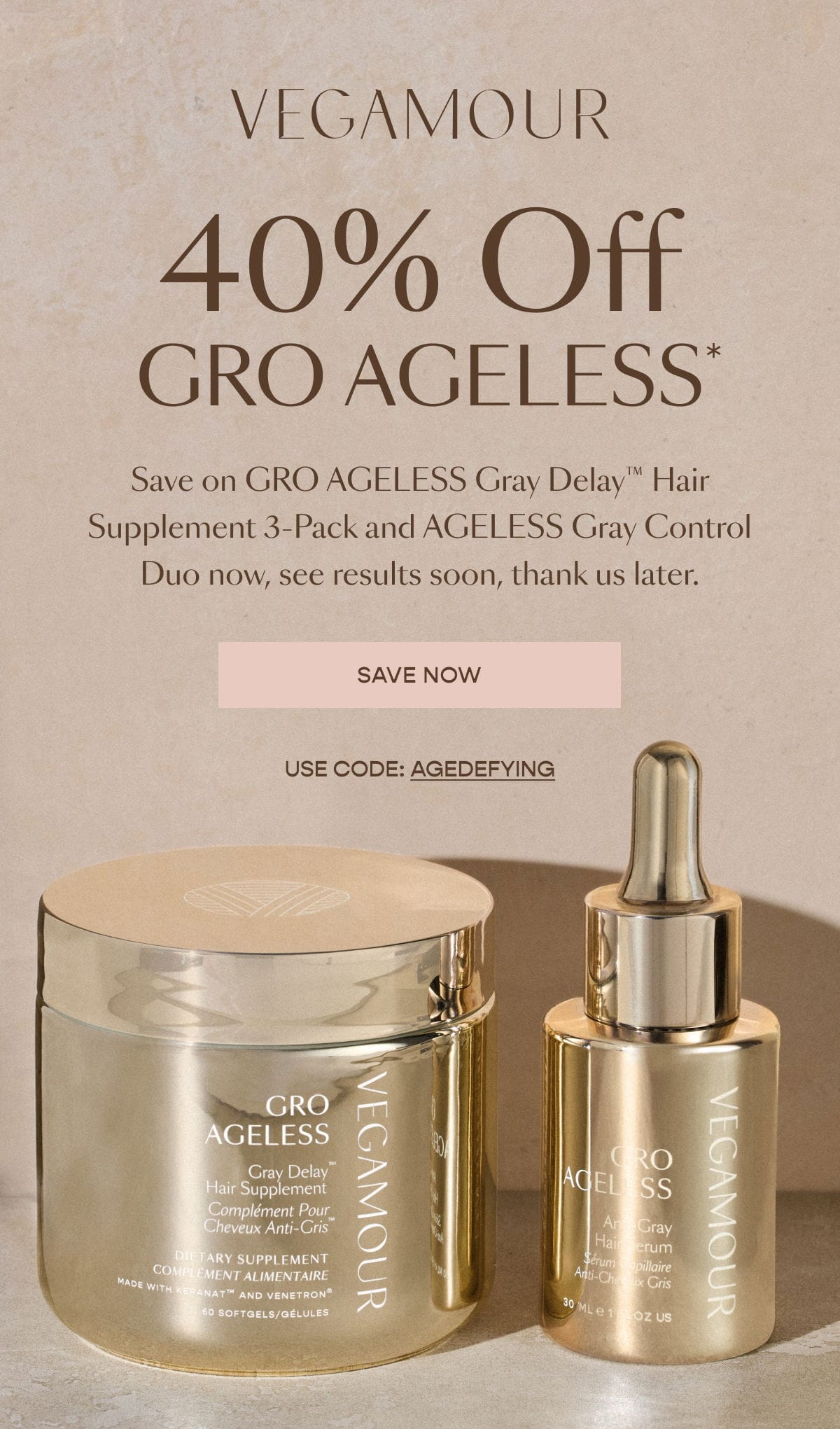 Vegamour. 40% Off GRO AGELESS