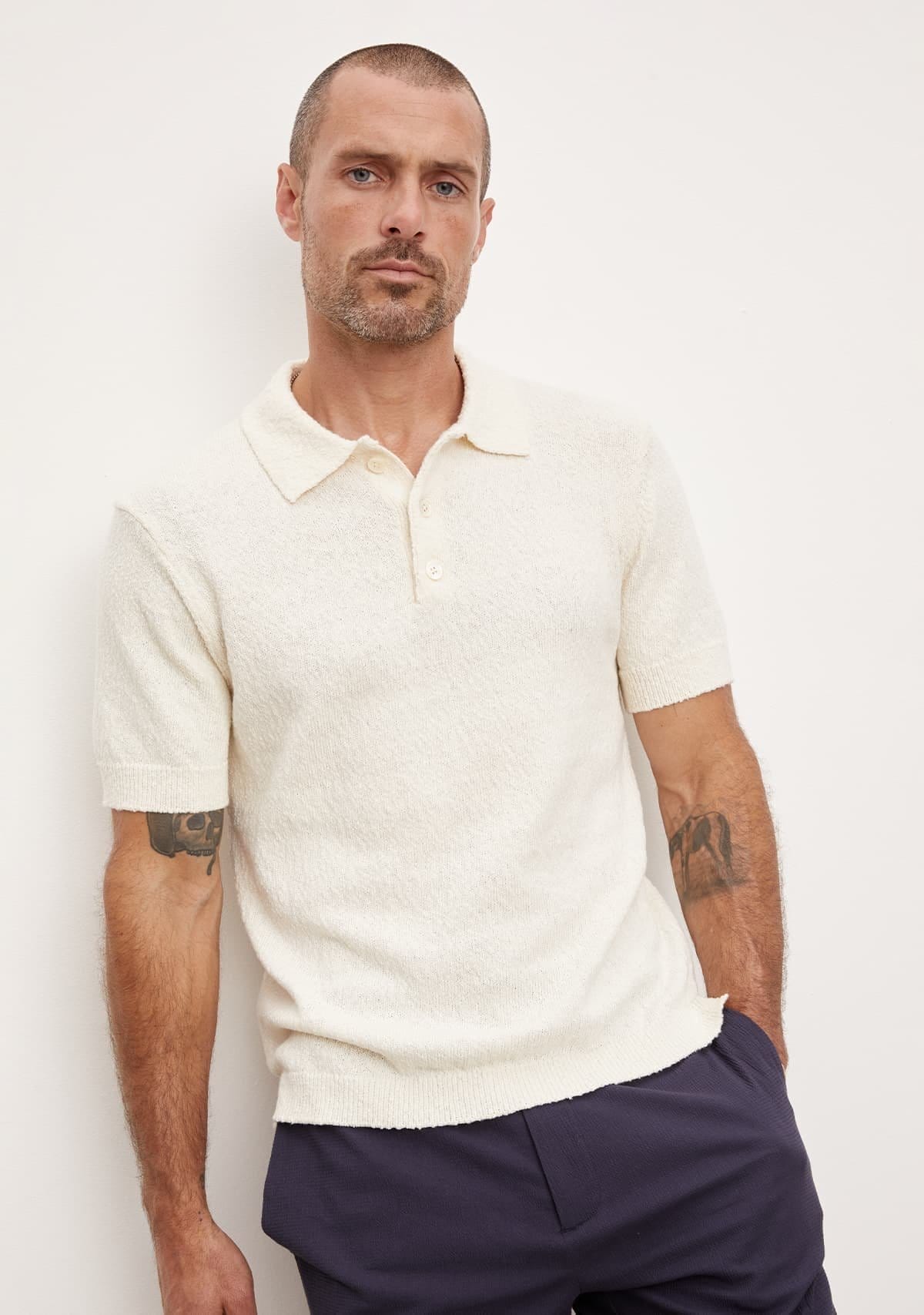 Model wearing the Tiberius Polo