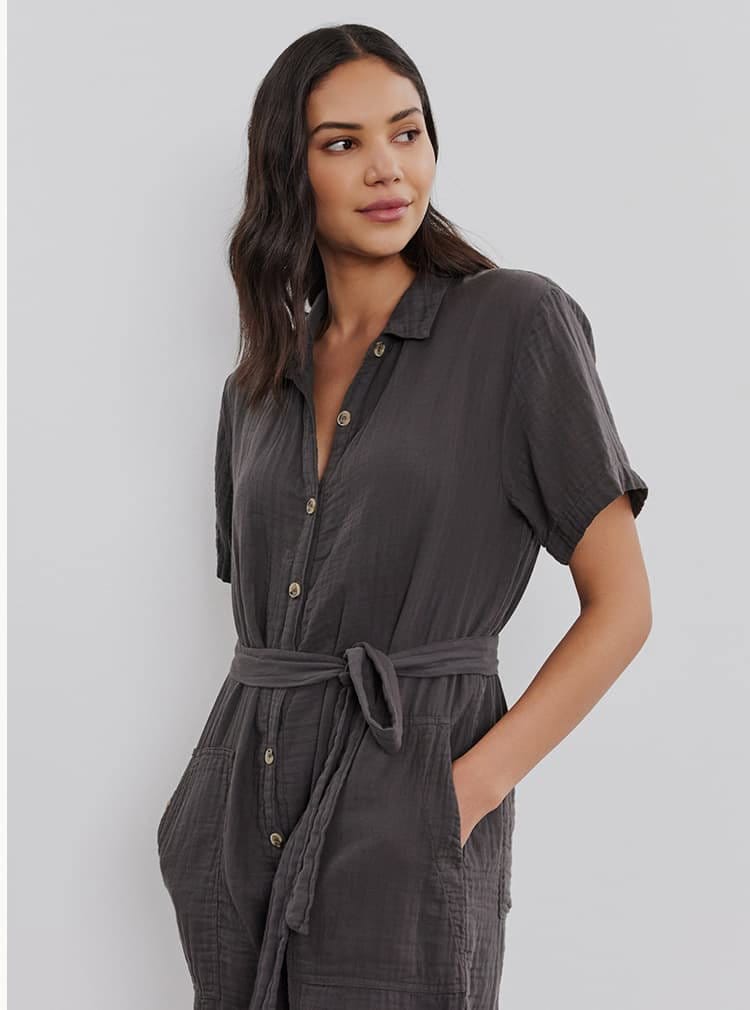 Model wearing the Dane Romper