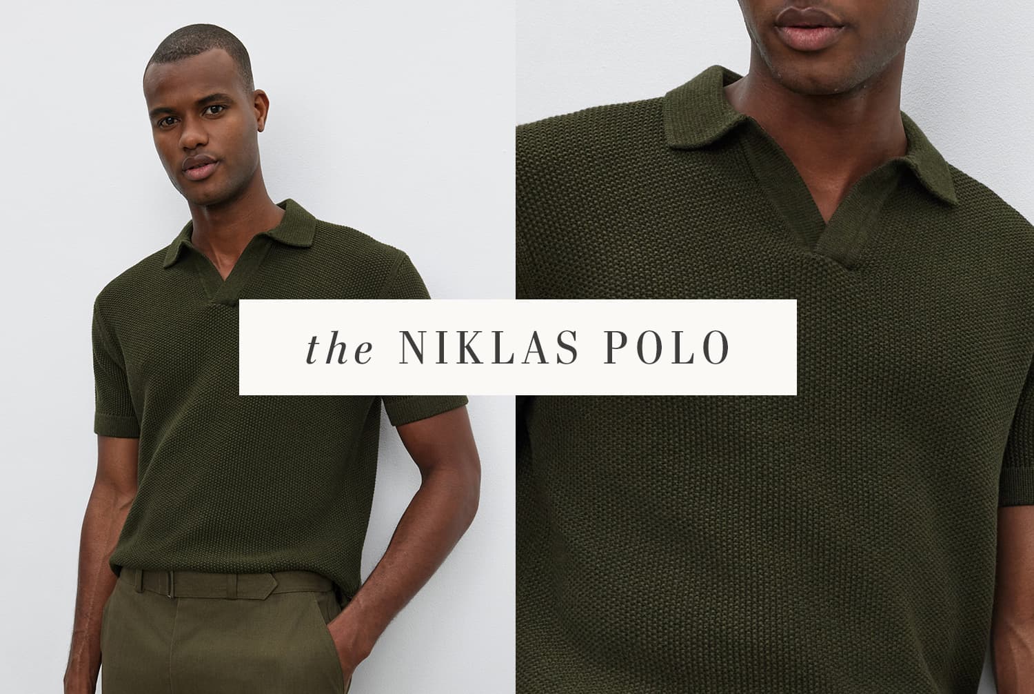 Model wearing the Niklas Polo