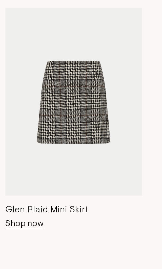 Glen Plaid Mini Skirt