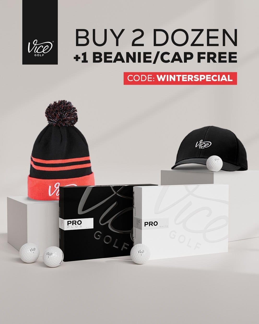 Free Cap or Beanie with 2 dozen balls