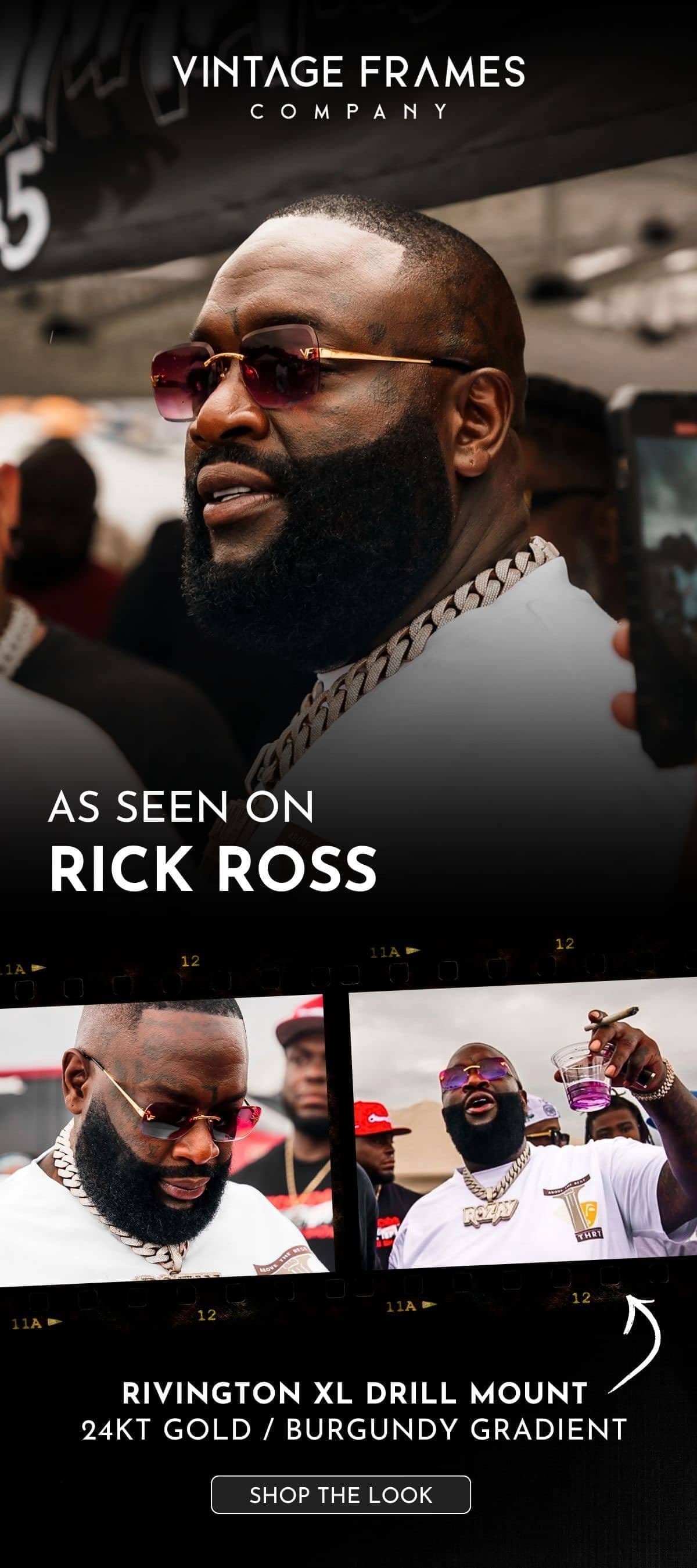 Rick Ross wearing Vintage Frames Rivington XL Sunglasses