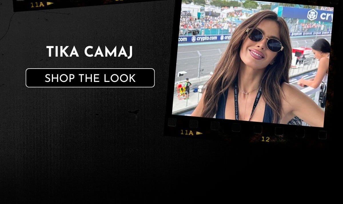 Tika Camaj wearing VF Cypher 24kt Gold Sunglasses