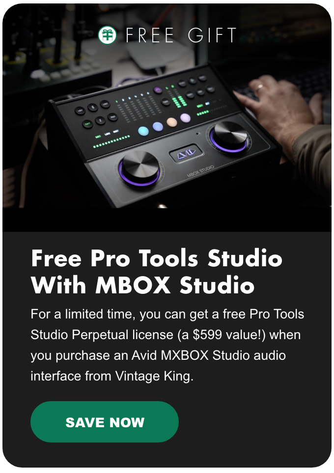 FREE Pro Toosl! With Avid MBOX Studio