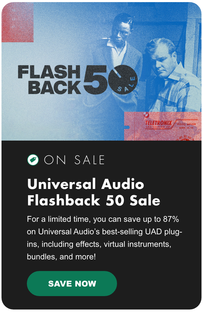 ON SALE! Universal Audio Flashback 50 Sale