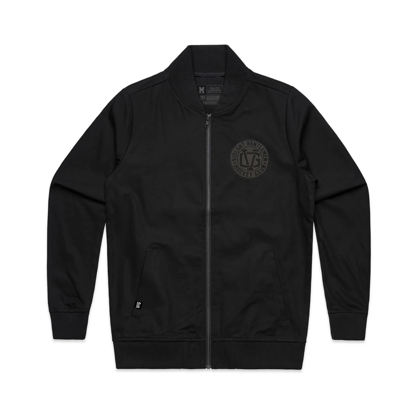 Image of Blacked Out Faded Bomber Work Jacket