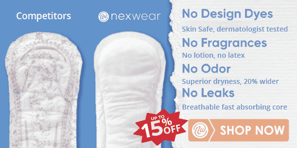 Nexwear Incontinence Pads - Regular and Long