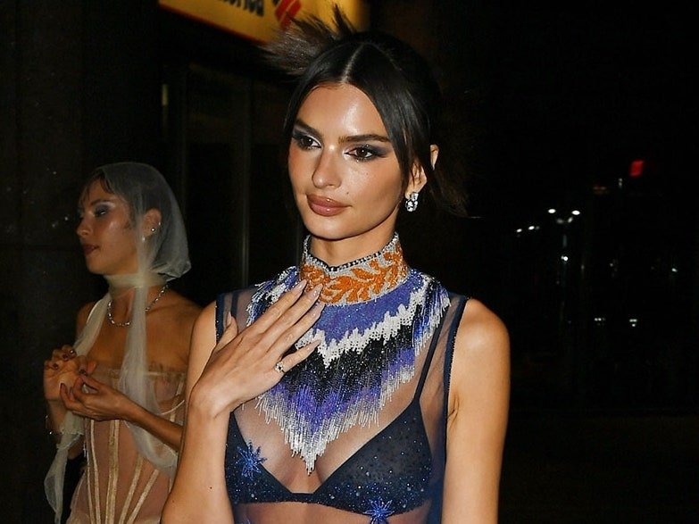 Emily Ratajkowski sheer Met Gala 2024 after party dress