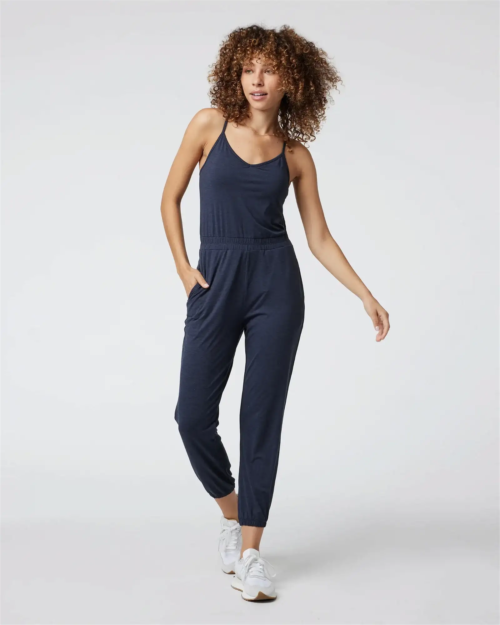 Image of Lux Jogger Jumpsuit | Midnight Heather