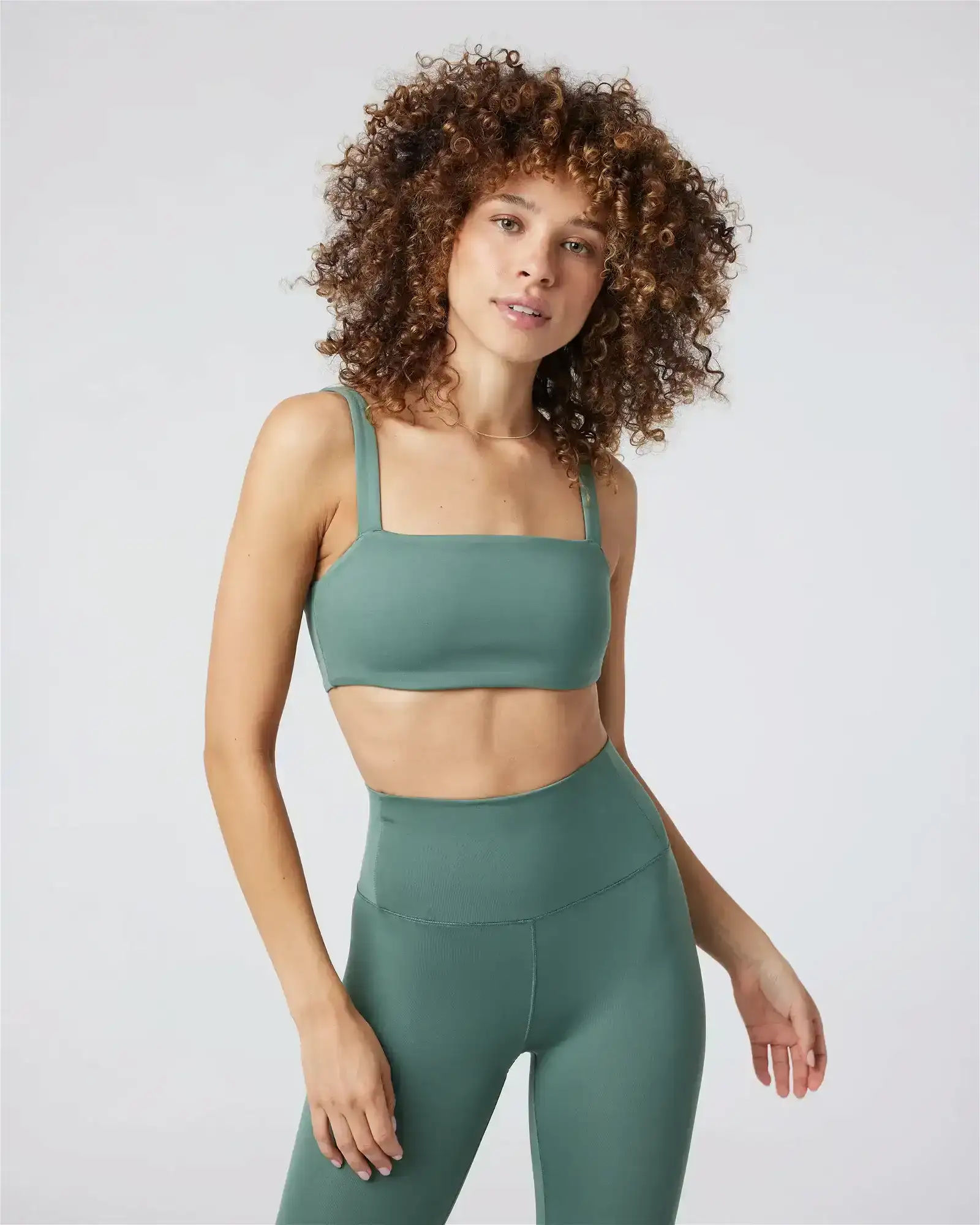 Image of Evolve Square Neck Bra | Sea Pine