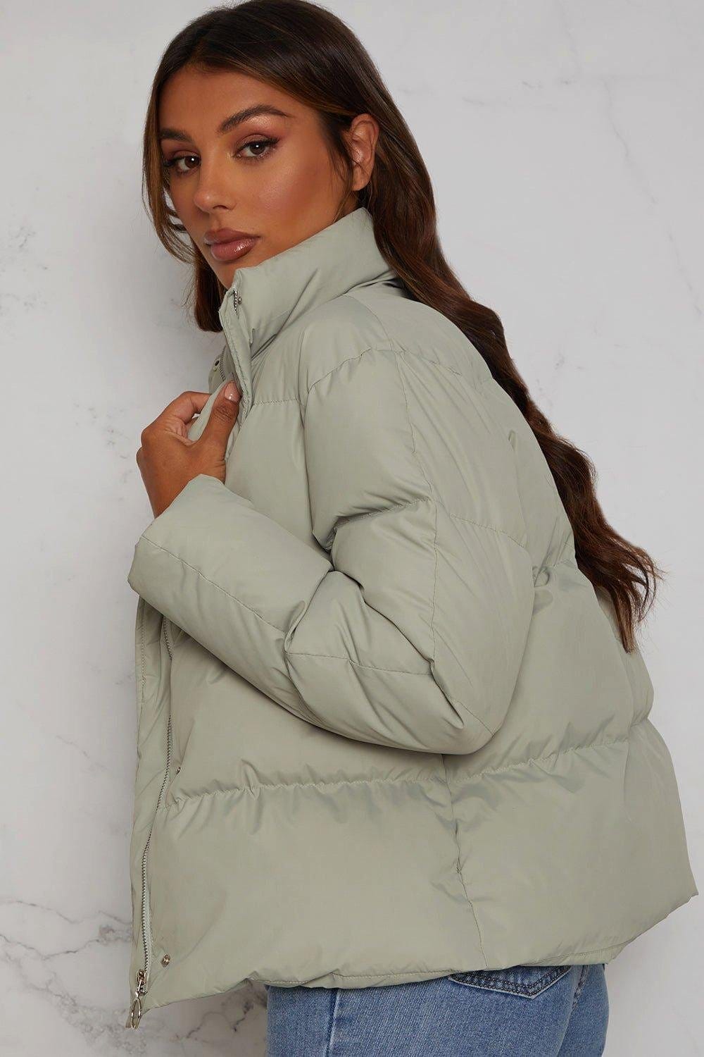 Cropped Padded Puffer Coat