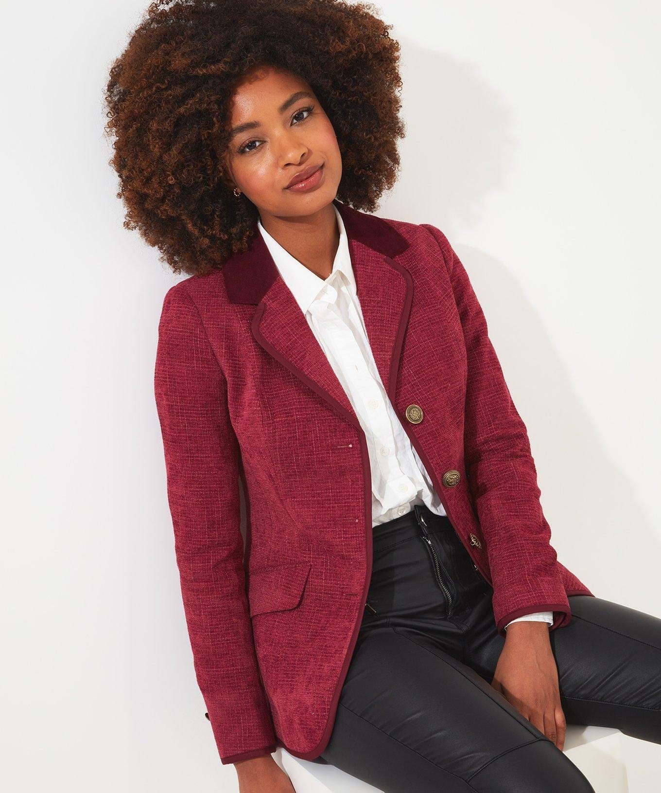 Autumnal Single Breasted Tweed Blazer