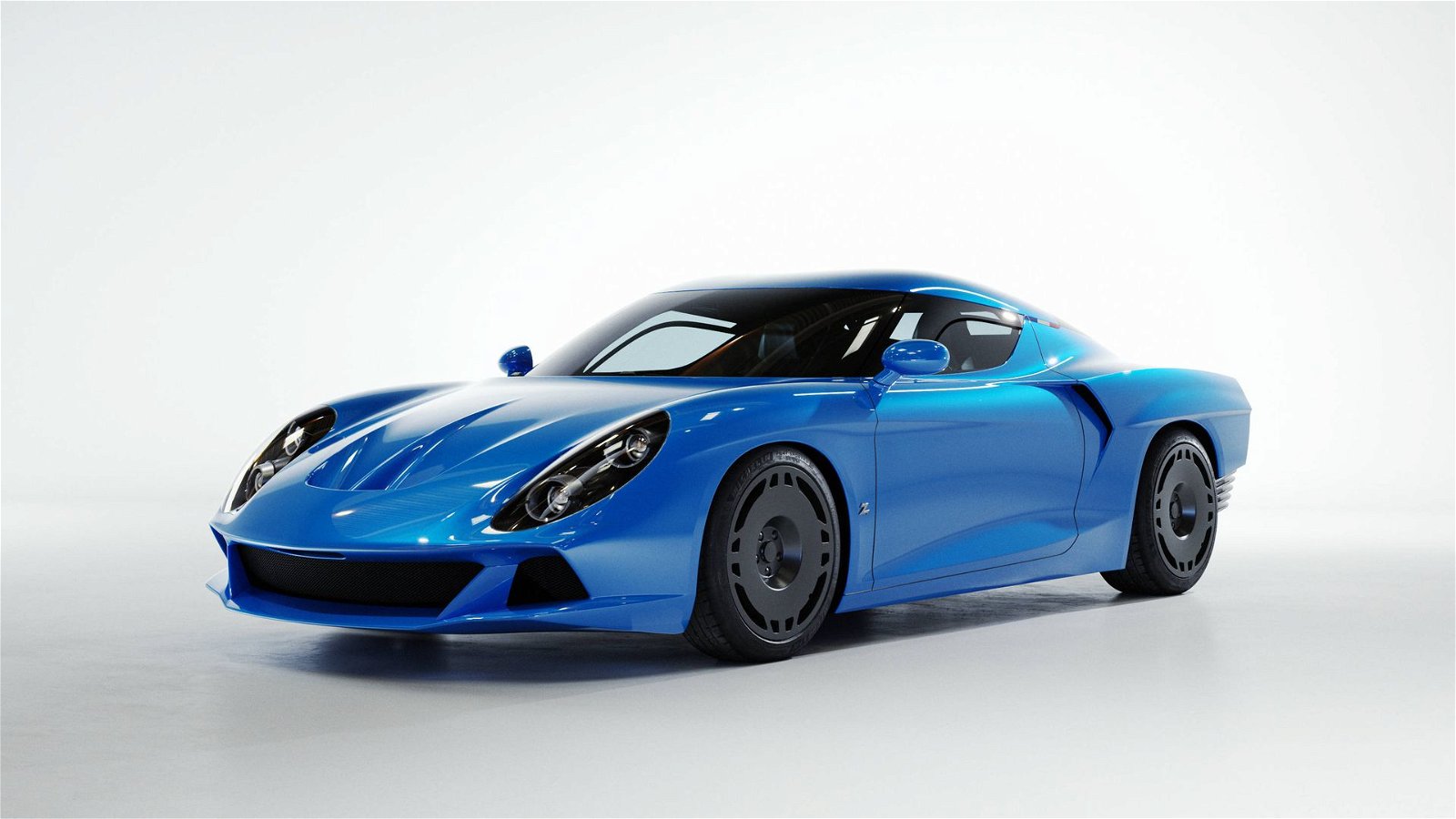 blue sports car