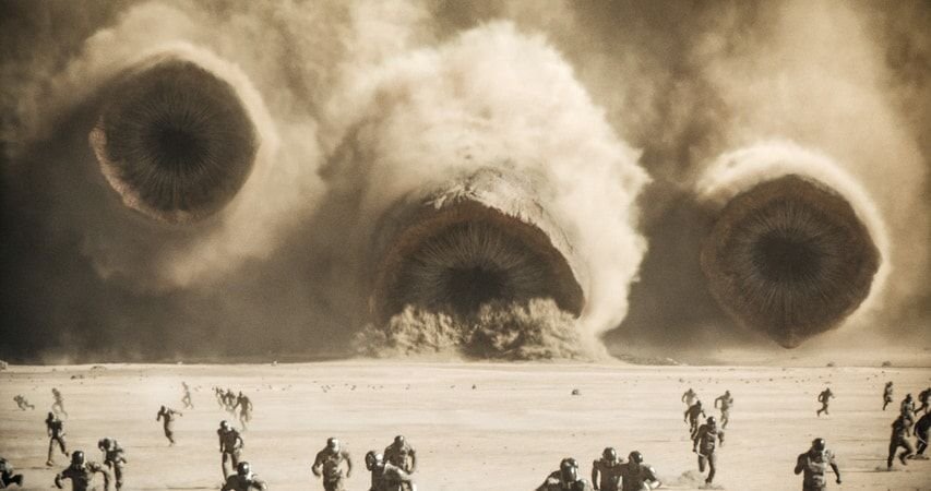 Sandworms from the movie Dune