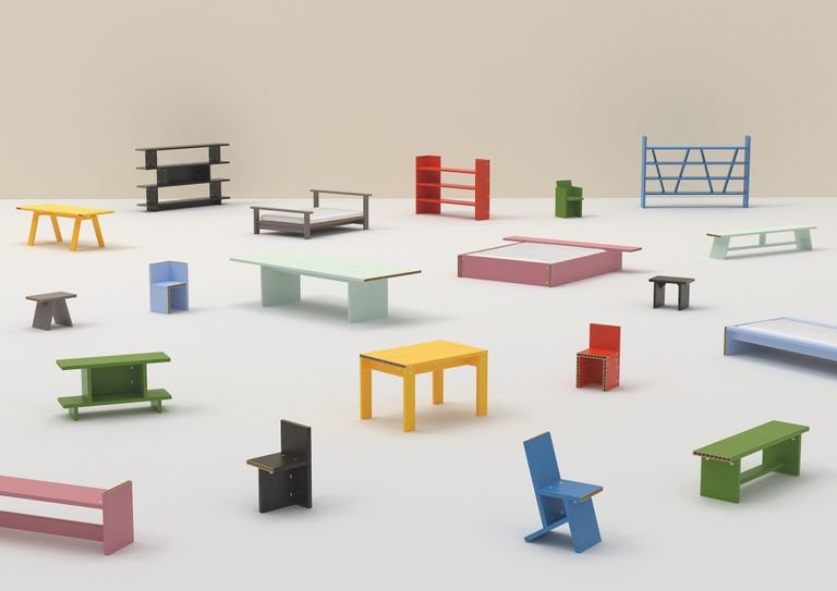 Colourful Ikea furniture