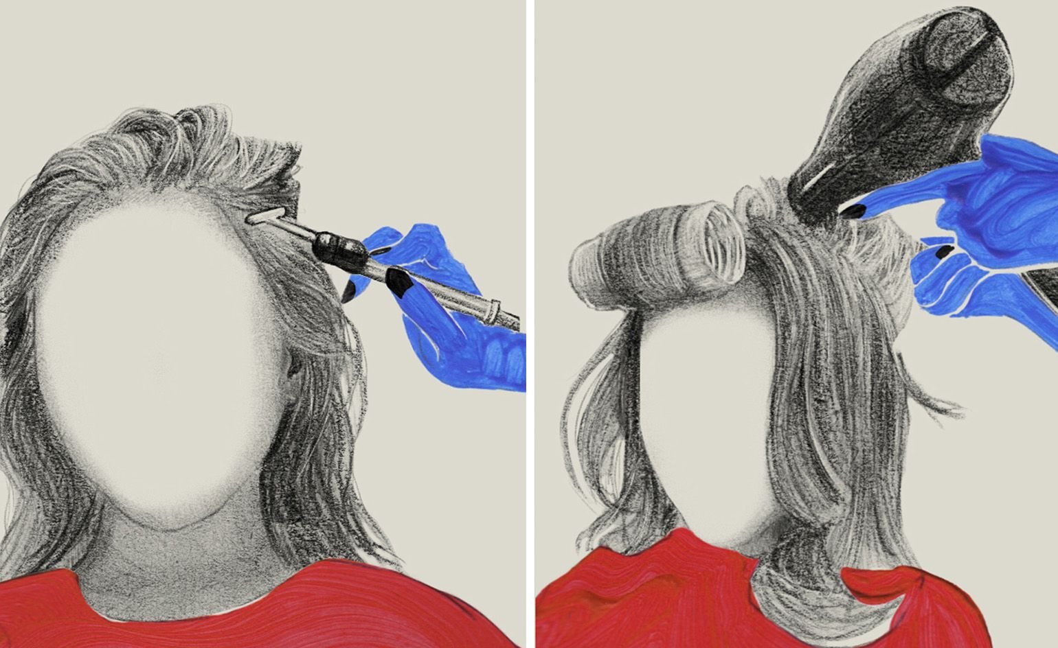 hairdressing illustrations