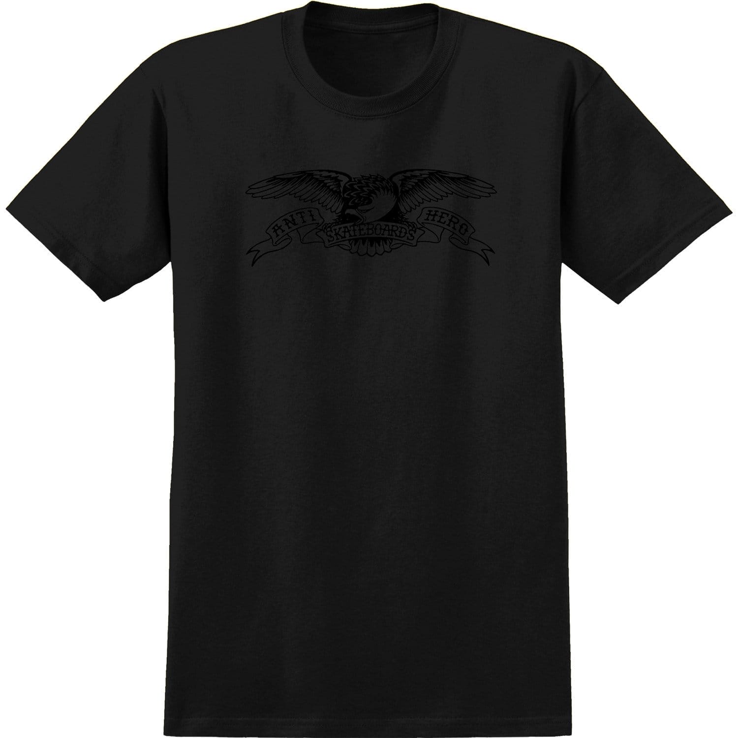 Anti Hero Skateboards Basic Eagle Black / Black Men's Short Sleeve T-Shirt - Medium