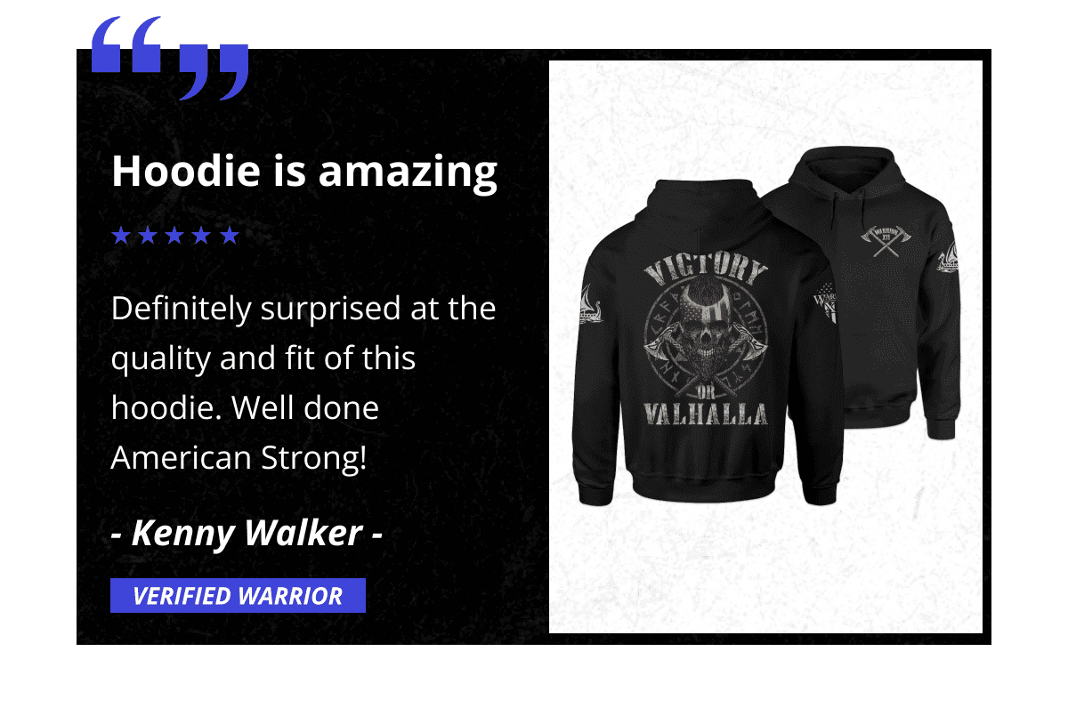Definitely surprised at the quality and fit of this hoodie. Well done American Strong!