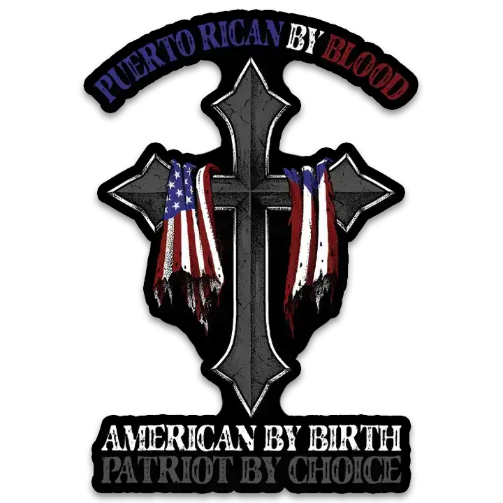 Image of Puerto Rican By Blood Decal