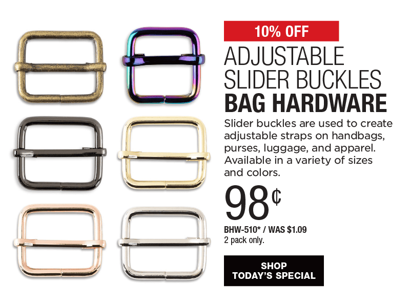 10% Off Slider Buckle Fashion Bag Hardware