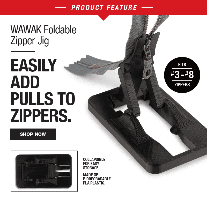 Product Feature: WAWAK Foldable Zipper Jig! Shop Now!