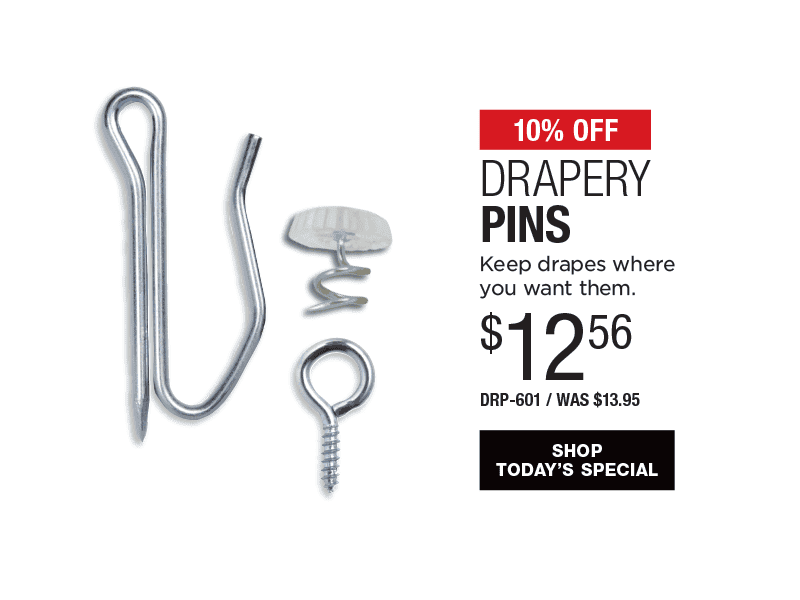 10% Off Drapery Pins