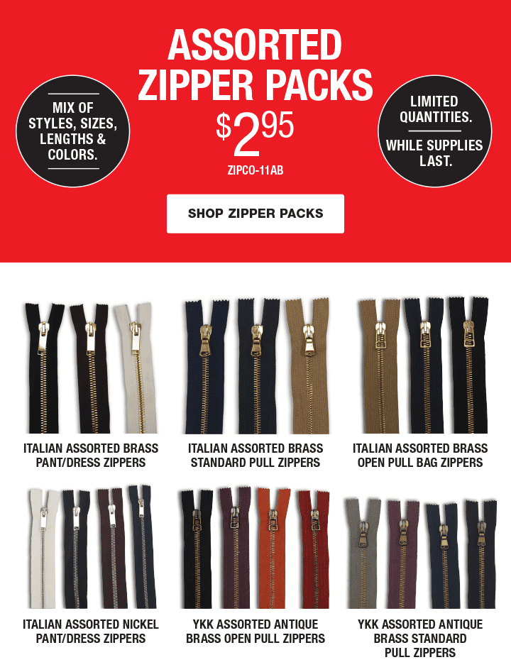 Assorted Zipper Packs! As Low As \\$4.95! Shop Now!