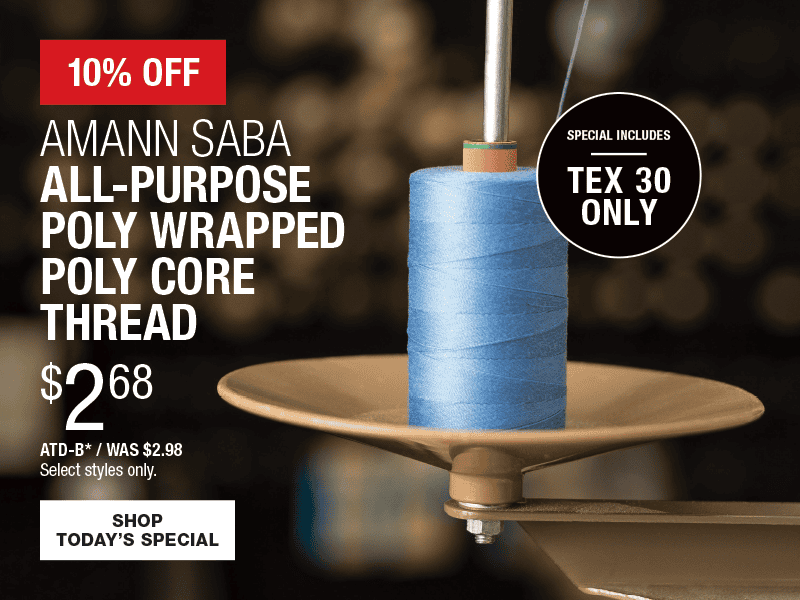 10% Off Amann Saba All-PurposePoly Wrapped Poly Core Thread