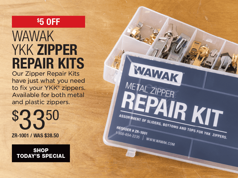 \\$5 Off WAWAK YKK Zipper Repair Kits