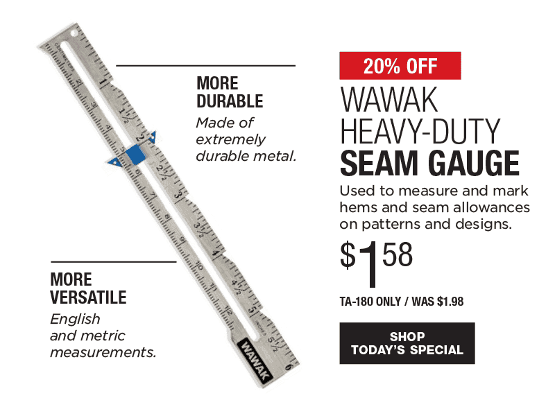 20% Off WAWAK Heavy-Duty Seam Gauge