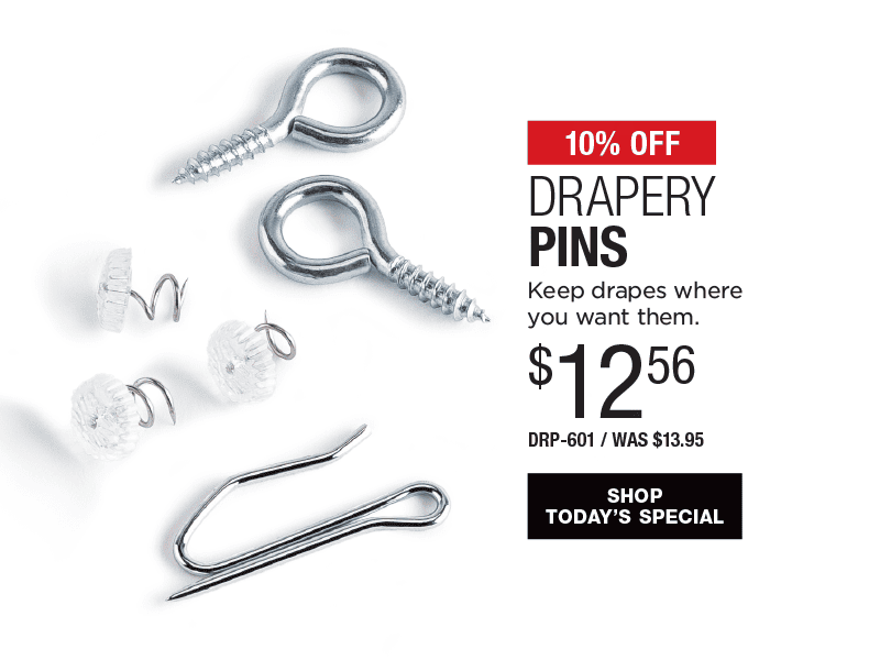 10% Off Drapery Pins