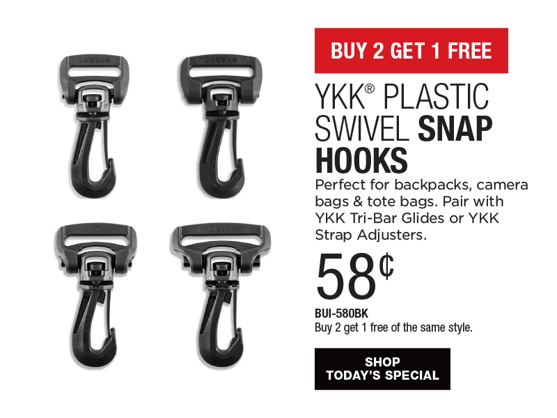 Buy 2 Get 1 Free - YKK® Plastic Swivel Snap Hooks