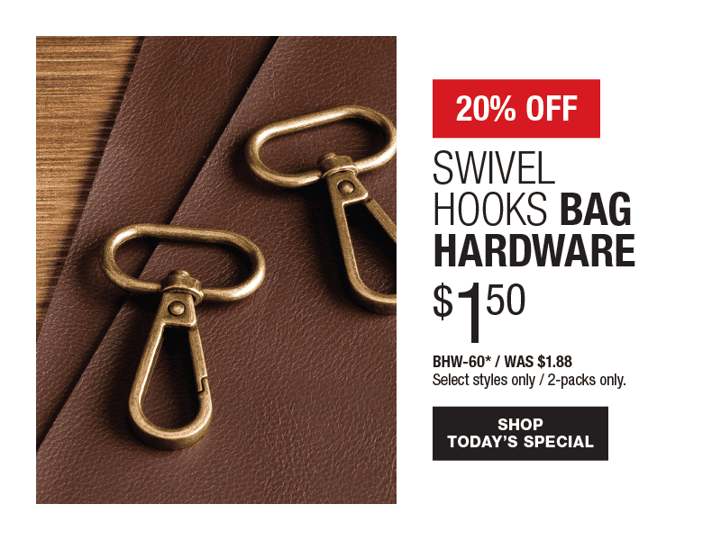 20% Off 1 1/2" Swivel Hooks Bag Hardware