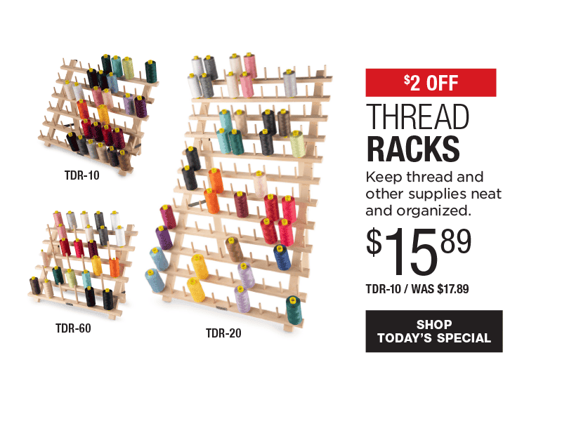 \\$2 Off Thread Racks