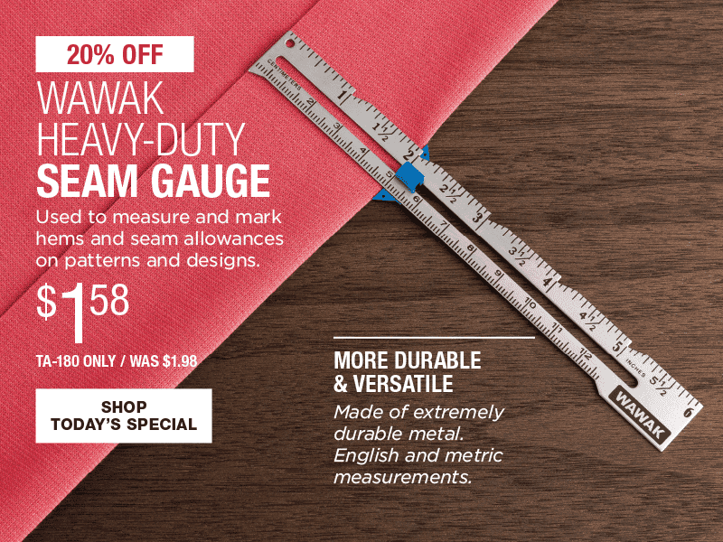 20% Off WAWAK Heavy-Duty Seam Gauge