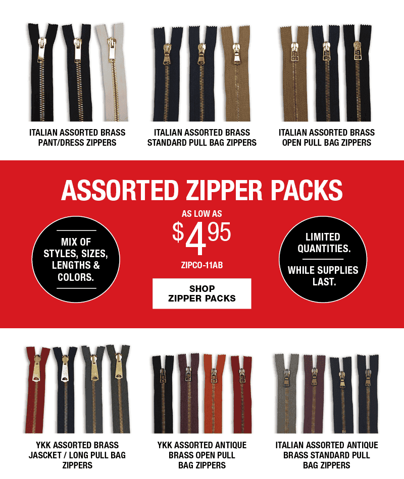 Assorted Zipper Packs! Shop Now!