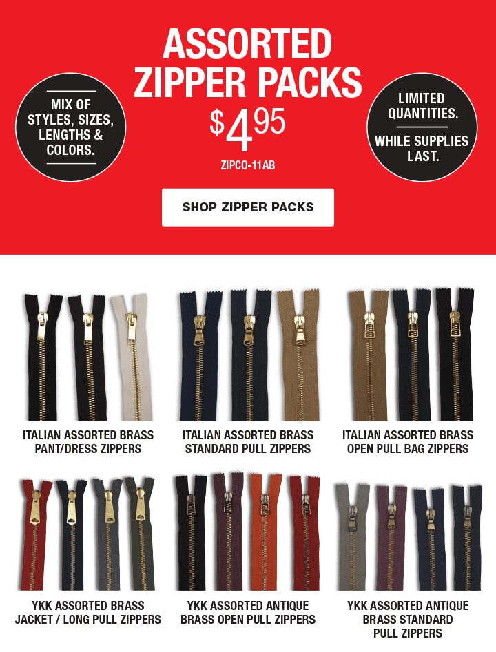 Assorted Zipper Packs! As Low As \\$4.95! Shop Now!