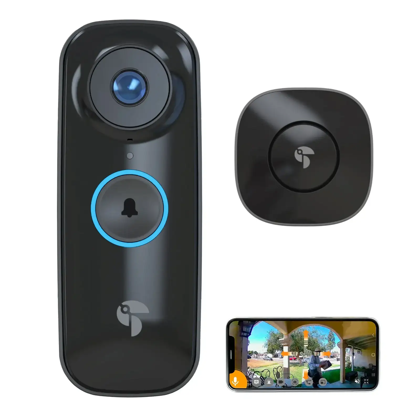 Image of Toucan Wireless Video Doorbell Camera PRO