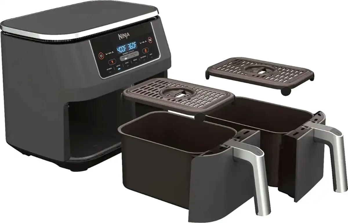 Image of Ninja DZ201 Foodi 6-in-1 8-Qt. 2-Basket Air Fryer with DualZone Technology